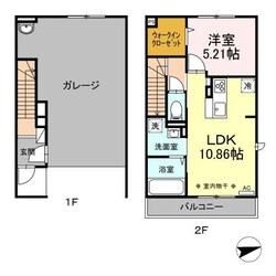 仮称）牛久保様ガレージハウスの物件間取画像